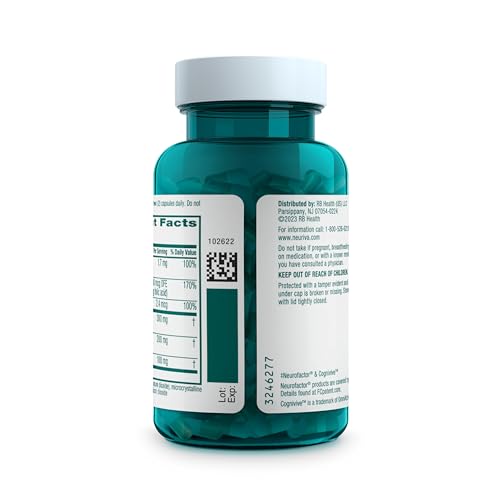 NEURIVA Ultra Decaffeinated Clinically Tested Nootropic Brain Supplement for Mental Alertness, Memory, Focus & Concentration, Cognivive, Neurofactor, Phosphatidylserine, Vitamins B6 B12, 60 Capsules - Medaid International