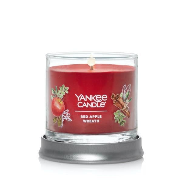 Yankee Candle Small Tumbler Scented Single Wick Jar Candle, Red Apple Wreath, Over 20 Hours of Burn Time, 4.3 Ounce (Pack of 2) - Medaid International