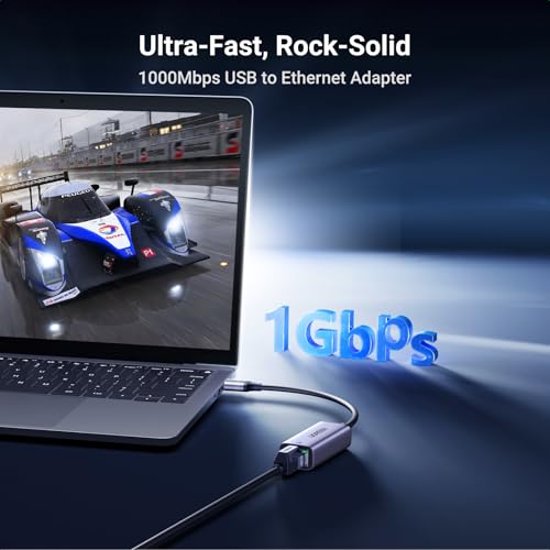 UGREEN - USB to Ethernet Adapter, 1Gbps Speed, Plug and Play, Aluminium Shell