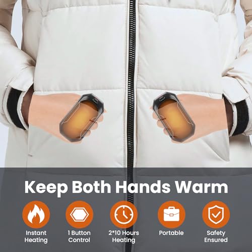 Gizmify - Rechargeable Hand Warmers 2 Pack, Portable USB, 2-in-1 for Indoor/Outdoor Use