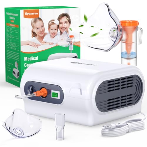 Eyenurse - Nebulizer for Adults & Kids, Compact Inhaler with 2 Masks & Tubes