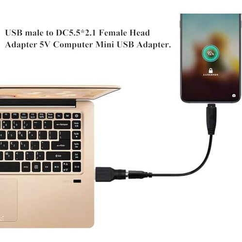 Traovien - USB to DC Power Adapter, 2PCS 5V Connector for USB Devices