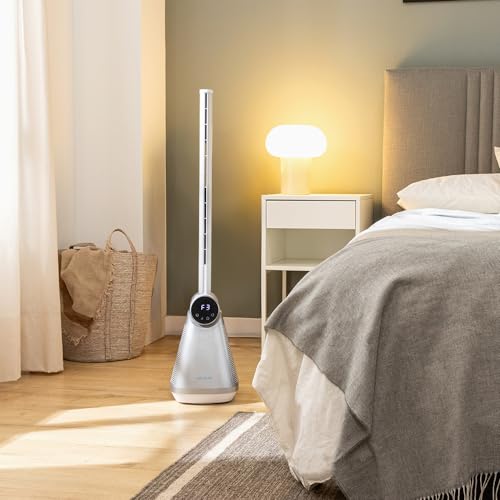Cecotec - EnergySilence 9890 Bladeless Tower Fan with Remote, 3 Speeds, 40º Oscillation