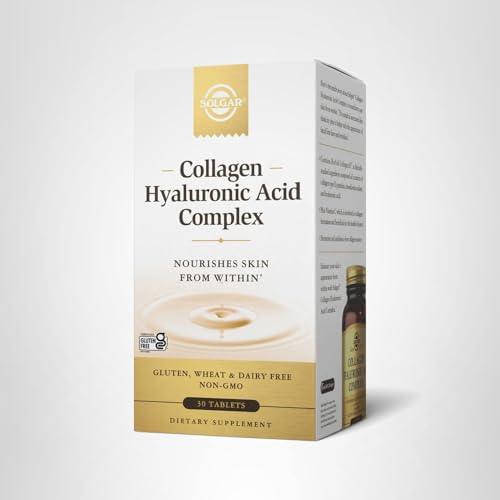 Solgar Collagen Hyaluronic Acid Complex, 30 Tablets - Hydrolyzed Collagen Type 2 - Helps with Fine Lines & Wrinkles - Boosts Skin Collagen & Elasticity - Non-GMO, Gluten & Dairy Free - 30 Servings - Medaid International