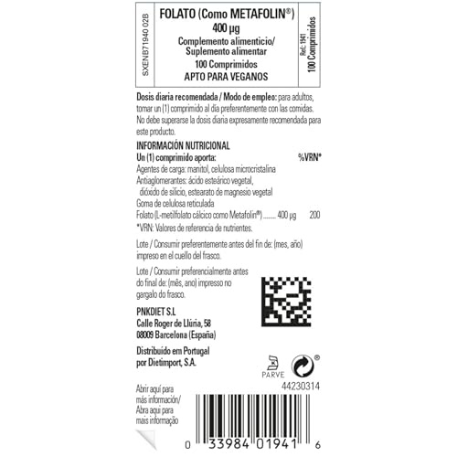 Folate 666 MCG DFE (Metafolin 400 MCG) - Medaid International