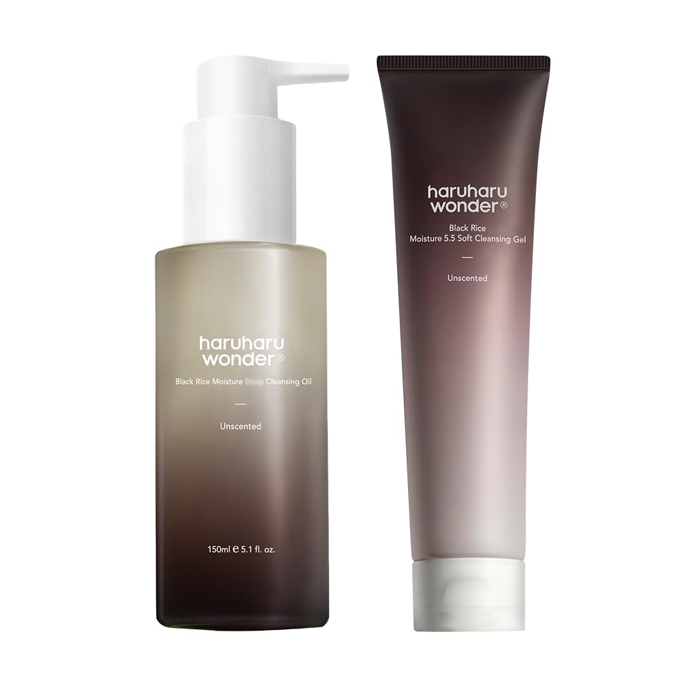 HARUHARU wonder Black Rice Moisture Cleansing Oil & 5.5 Soft Cleansing Gel Double Cleansing Duo Set - Medaid International