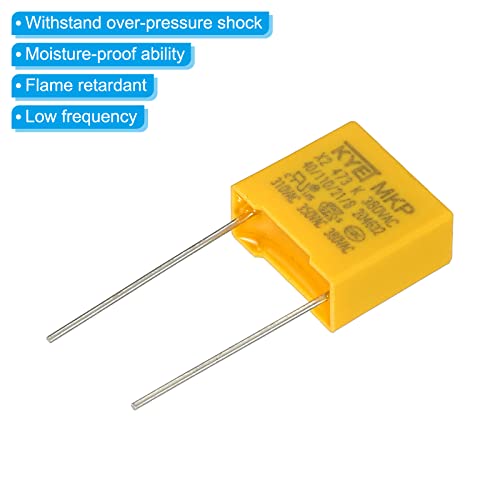 Patikil - 10 Pack Safety Capacitors 0.047uF AC 380V, Polypropylene Film, DIY Kit