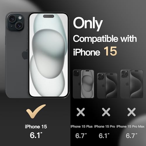 JETech - Heavy Duty iPhone 15 Case with MagSafe, Dual-Layer Rugged Protection