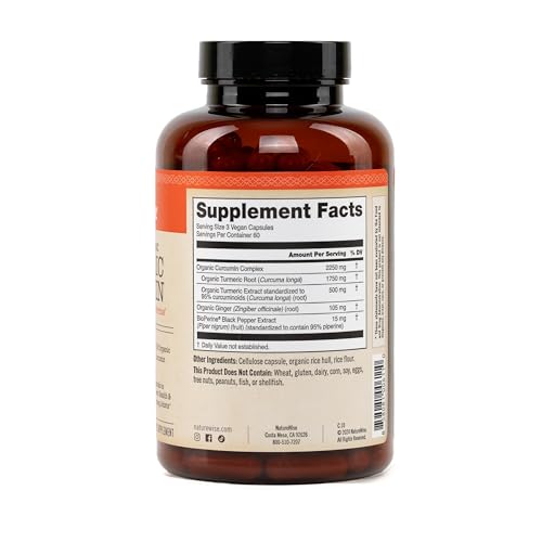 NatureWise Curcumin Turmeric 2250mg - 95% Curcuminoids & BioPerine Black Pepper Extract for Advanced Absorption - Daily Joint and Immune Health Support - Vegan, Non-GMO, 180 Count[60-Day Supply] - Medaid International