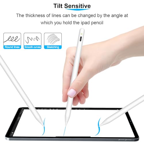 Kirosa - Slim Ergonomic White Stylus Pen with Precise Fine Tip for Comfort