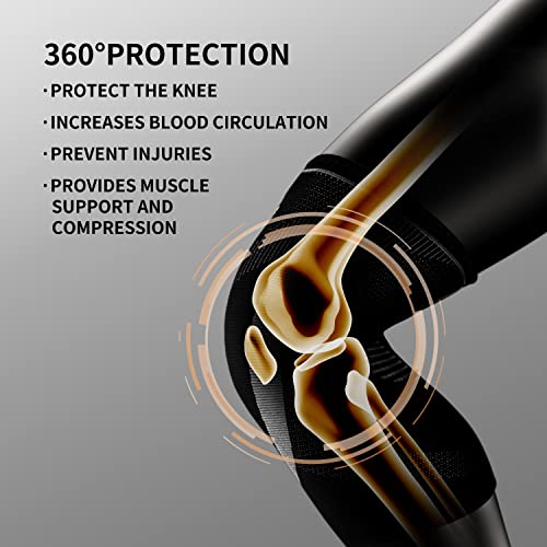 Proiron - Knee Compression Sleeves, V-Shape Support, Pain Relief, 2 Pack, XXL