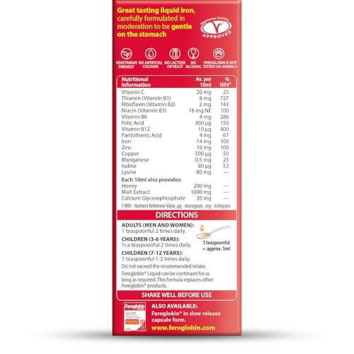 Feroglobin Gentle Iron and Nutrient Liquid - Reduce Tiredness and Fatigue | Maintain Health and Vitality | Natural Iron Source - Medaid International