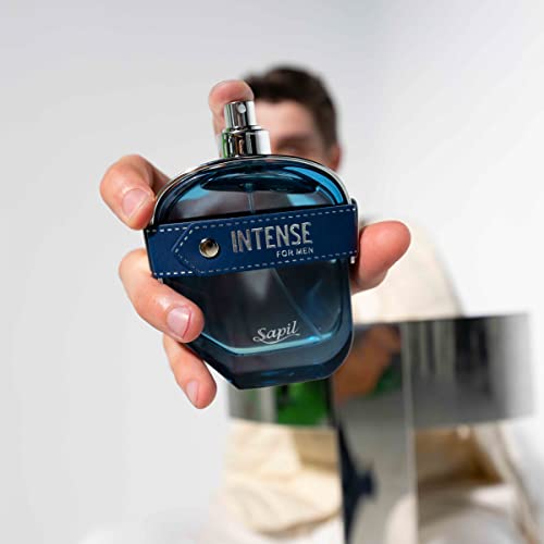 Sapil Intense Aromatic Spicy Men's Eau de Toilette with Lemon, Ginger & Vetiver – Long-Lasting, Bold & Masculine Fragrance for All Seasons & Occasions (100ml / 3.4oz) - Medaid International