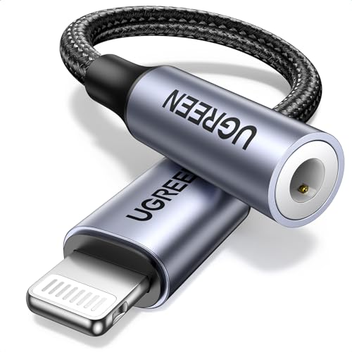 Ugreen - MFi Certified Lightning to 3.5mm Headphone Adapter, Compatible with iPhone 14/13/12/11, Grey
