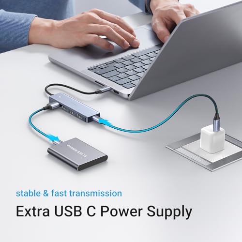 UGREEN - USB C to USB Hub with 4 USB 3.0 Ports, Powered Splitter for Laptops