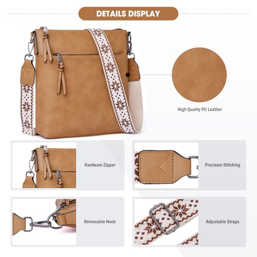 Roulens - Vegan Soft Leather Crossbody Bag with Adjustable Strap & Stylish Design