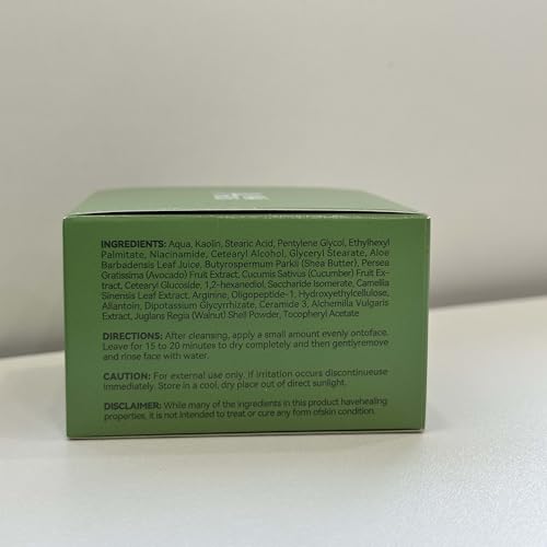 ANAI RUI Green Tea Face Mask with Avocado, Clay Facial Mask for Acne, Detox, Face Cleansing Mask, Hydrating, Nourishing, Soothing, 120g/4.23 oz - Medaid International