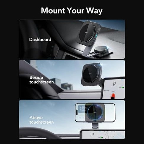 Esr - Foldable Magnetic Wireless Car Charger for Tesla, Strong MagSafe Hold