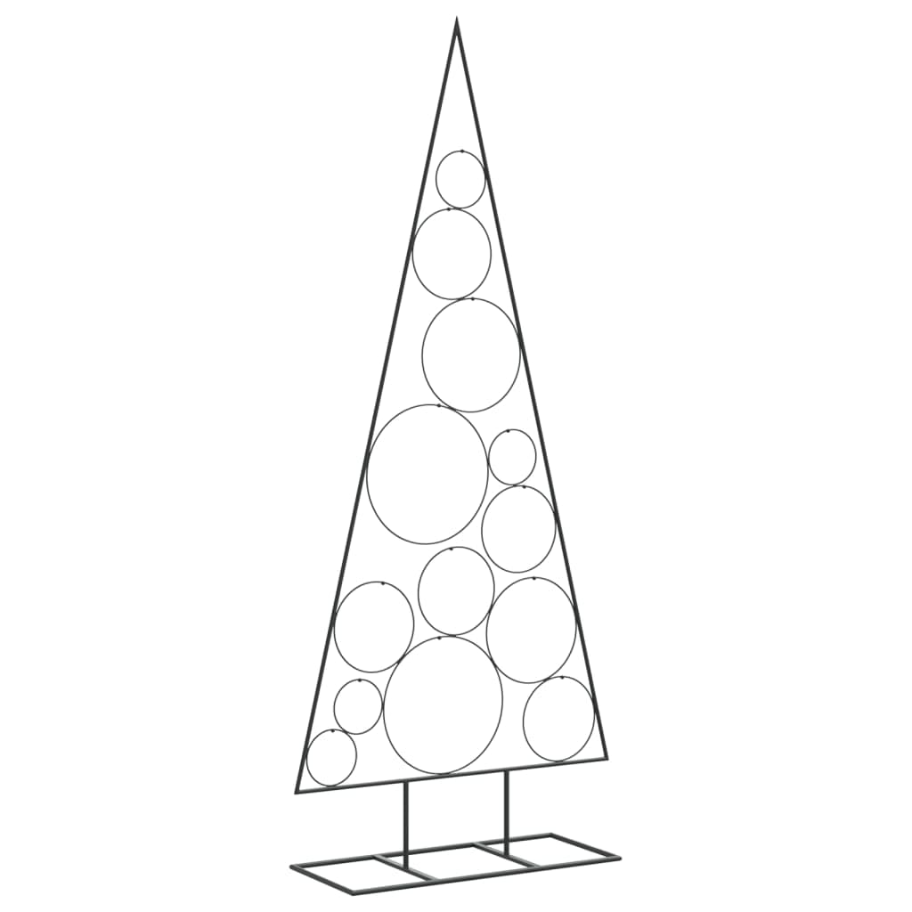 vidaXL Metal Christmas Tree Black Powder-coated steel 59.1 in tall - Medaid International