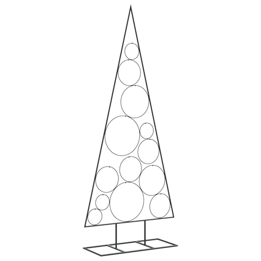 vidaXL Metal Christmas Tree Black Powder-coated steel 59.1 in tall - Medaid International
