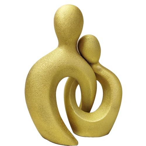 Yahu Lando - Modern Couple Sculptures for Home Decor, Gold Anniversary Gifts