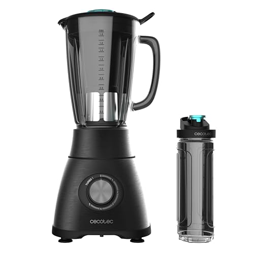 Cecotec - Power Black Titanium Blender 1800W, 1.8L, 6 Titanium Blades, 5 Speeds