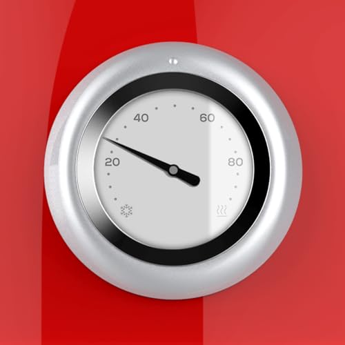 Cecotec - 1.8L Electric Kettle, 2200W, Vintage Red, 360º Base, Temp Gauge