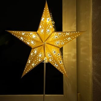 Heitmann Deco - LED Star with Stand, Warm White Lights, Elegant Design, Cozy Atmosphere