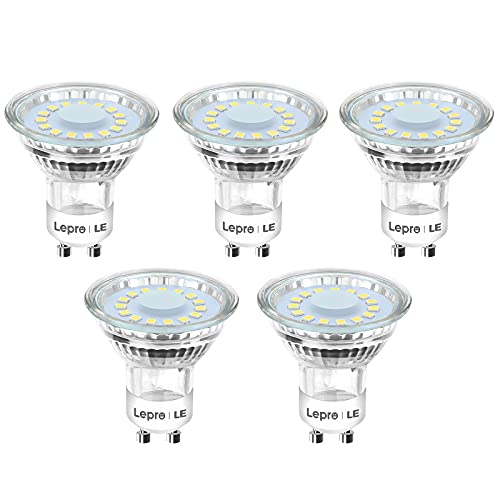 Lepro - GU10 LED Bulbs Cool White 5000K, 4W 325lm, Pack of 5