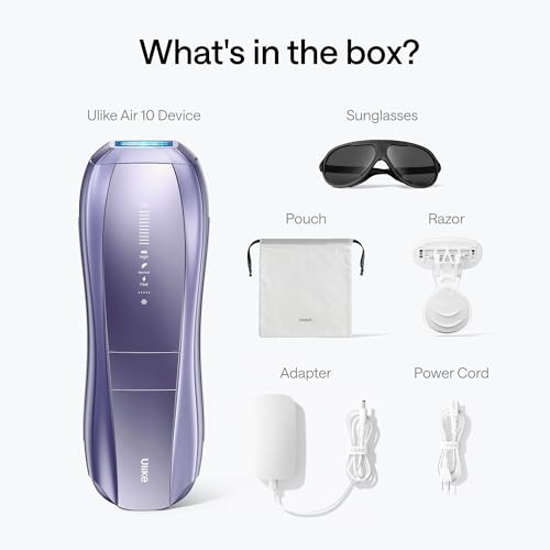 Ulike Laser Hair Removal Device Air 10 Ipl Gift for Women and Men, Ice Cool and Permanent Hair Reduction for Nearly Painless, Dual Lights, Skin Sensor & USHR Mode Hair Removal in 10mins from Home - Medaid International