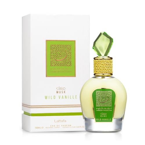 Lattafa Thameen Collection Musk Wild Vanille Eau de Parfum Spray for Women, 3.4 Ounce - Medaid International