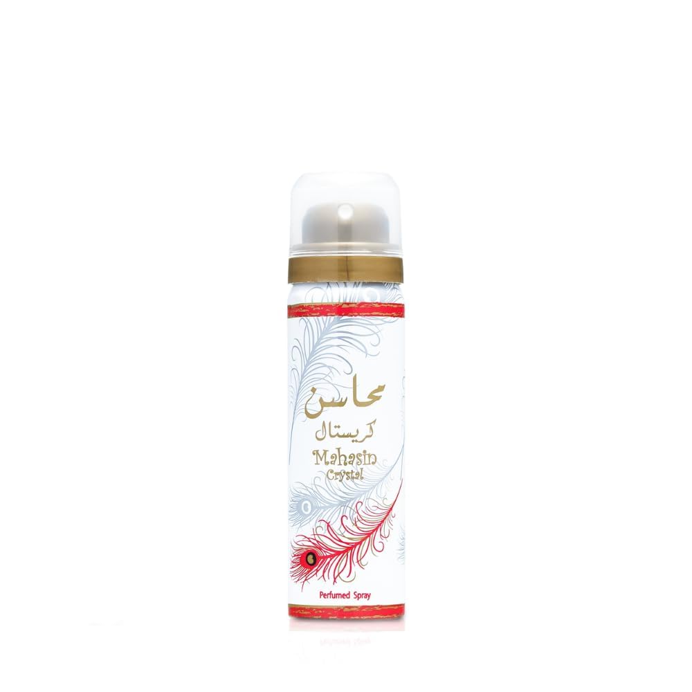 Lattafa Perfumes Mahasin Crystal 2-Piece Set for Women, (3.4 Ounce Eau De Parfum Spray + 1.7 Deodorant Spray) - Medaid International
