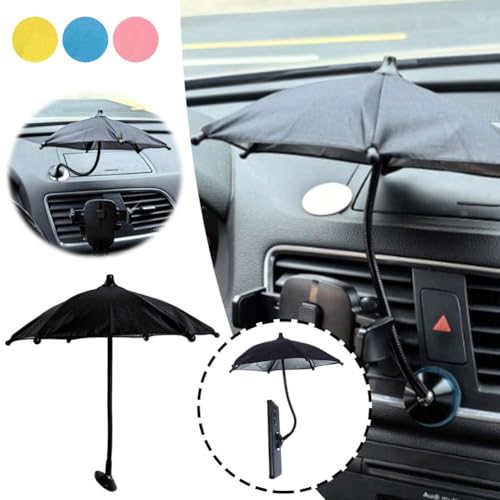 Generic - Magnetic Phone Sunshade Umbrella with 360° Flexibility & Suction Cup Stand
