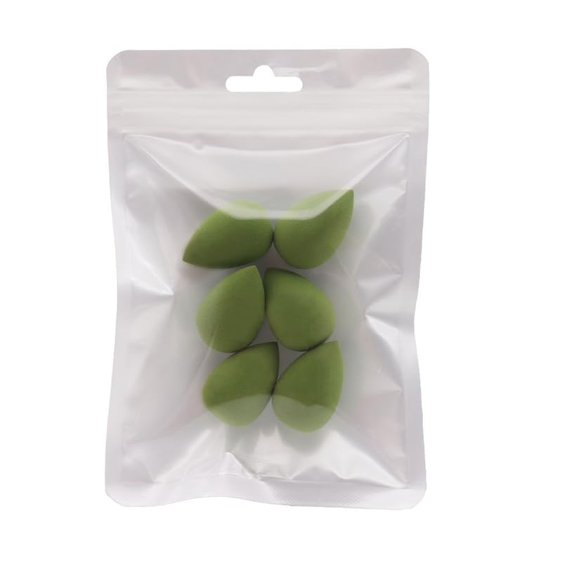 Mini Makeup Sponges (Set of 6) – Soft, Multi-Functional Water Drop Beauty Blenders for Wet & Dry Use – Portable, Non-Absorbent, Travel-Friendly Beauty Tools for Women (Green) - Medaid International