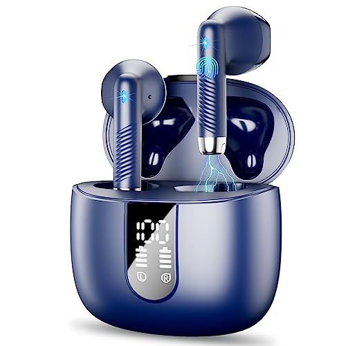 Wasart - Wireless Earbuds Bluetooth 5.3, 40H Playtime, IP7 Waterproof, Touch Control