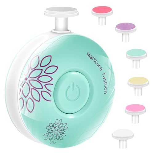Blendura - Newborn Electric Nail File, 6-in-1, Safe for All Ages, Green