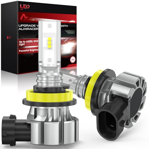 Auxiracer - H11 LED Bulbs, 6500K CSP Chip, 500% Brightness, High/Low Beam Replacement