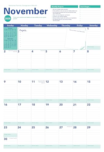 2026 Amy Knapp's Big Grid Family Organizer Wall Calendar: 17-Month Giant Fridge Calendar for Mom with 175+ Stickers (Hanging Family Plan Calendar, ... 2026) (Amy Knapp's Plan Your Life Calendars) - Medaid International