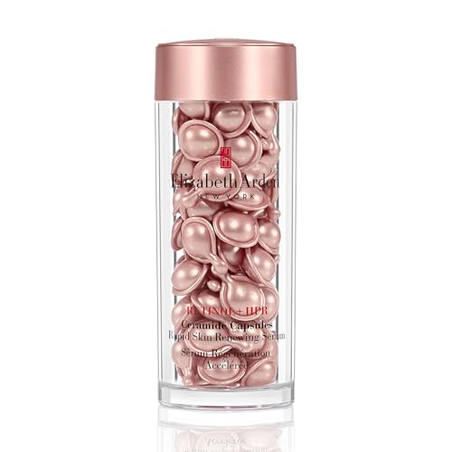 Elizabeth Arden Retinol + HPR Ceramide Rapid Skin Renewing Anti-Aging Face Serum Capsules, Fine Lines & Wrinkles Treatment with Peptides, Vitamin E, & Niacinamide, 60 Count - Medaid International