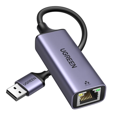 UGREEN - USB to Ethernet Adapter, 1Gbps Speed, Plug and Play, Aluminium Shell