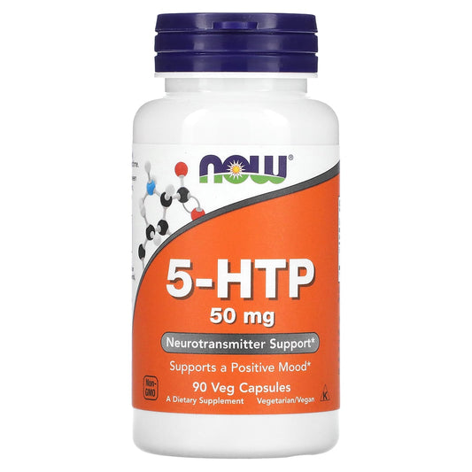NOW Foods, 5-HTP, 50 mg, 90 Veg Capsules - Medaid International