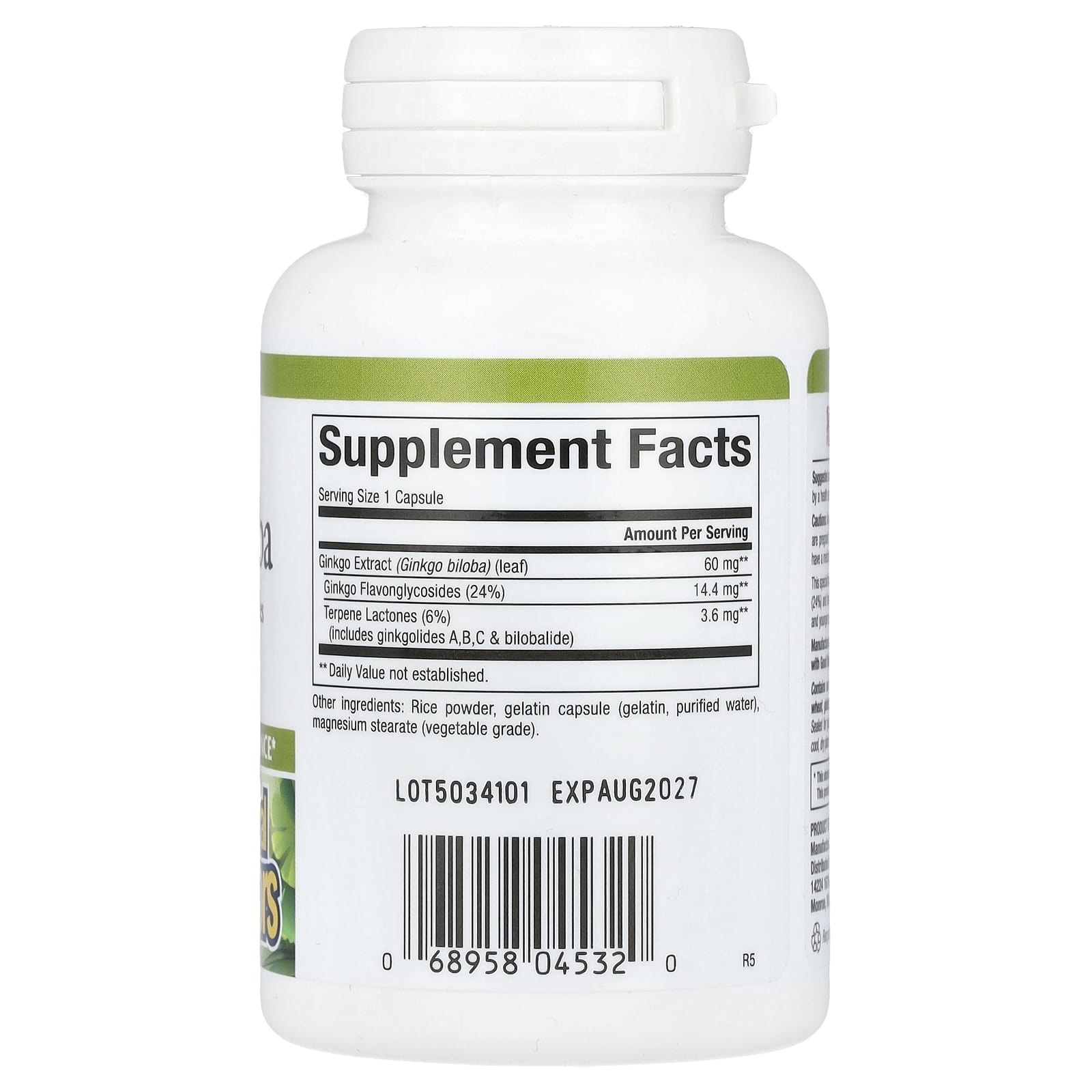 Natural Factors, Ginkgo Biloba, 60 Capsules - Medaid International