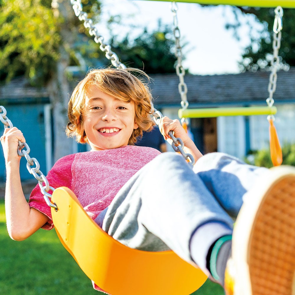 Colorful Swing Set With 3 Bird's Nest Pieces & 2 Swings - Medaid International