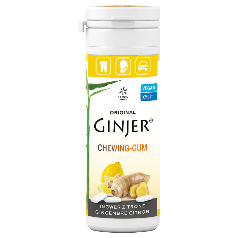Ginjer Ginger Chewing Gum - Lemon 20Pcs - Medaid International