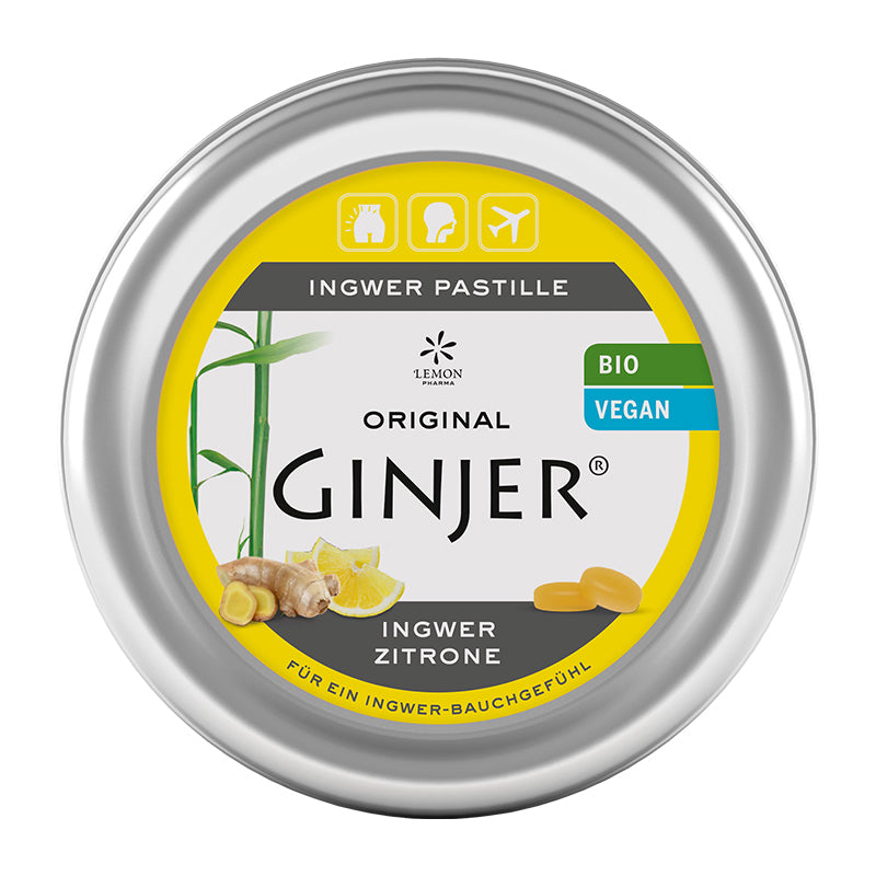 Original Ginjer 34 Organic Pastille - Lemon - Medaid