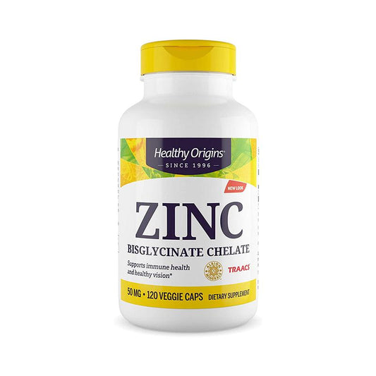 HEALTHY ORIGINS ZINC CHELATE 50MG 120'S - Medaid International