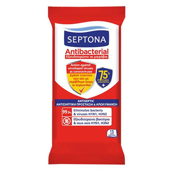Septona Antibacterial Wipes 75% Ethanol 15 Wipes - Medaid International