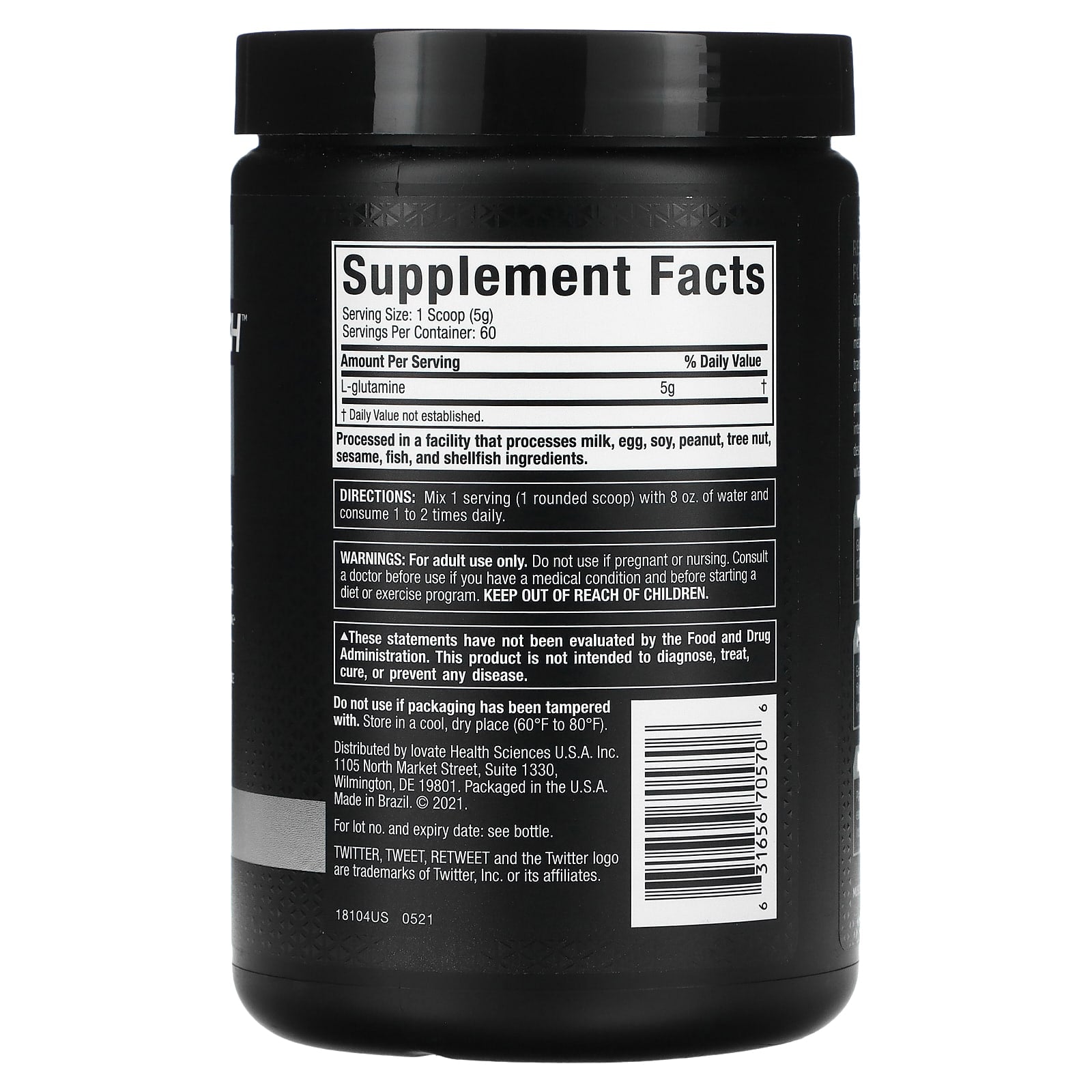 MuscleTech, Platinum 100% Glutamine, Unflavored, 300 g - Medaid International