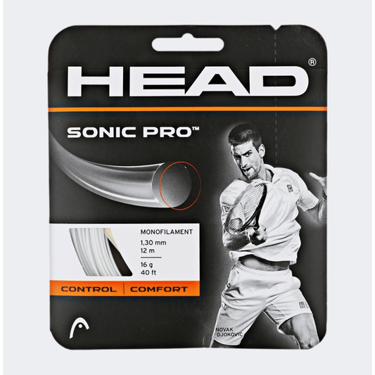 Head Sonic Pro 16 Tennis Strings White - Medaid International