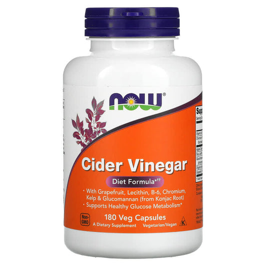 NOW Foods, Cider Vinegar, 180 Veg Capsules - Medaid International